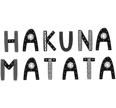 Wandtattoo Motivation Hakuna matata - TenStickers