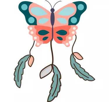 Wandtattoo schmetterling farbenfrohes design - TenStickers