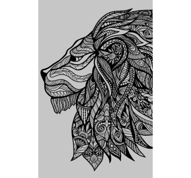 Fenster Sticker Dekorativer mandala löwenkopf - TenStickers