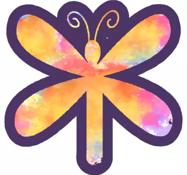 Wandtattoo schmetterling lebendige schmetterlingsform - TenStickers