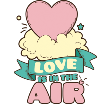 Love is in the air Aufkleber - TenStickers