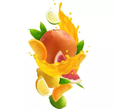 Aufkleber Früchte Fruchtspritzer - TenStickers