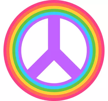 Autoaufkleber friedenssymbol regenbogen - TenStickers