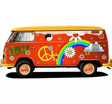 Hippie Bus Aufkleber - TenStickers