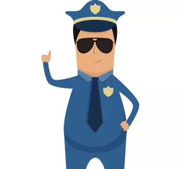 Freundlicher Polizist Aufkleber - TenStickers