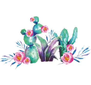 Wandtattoo pflanzen lebhaftes kaktusarrangement - TenStickers