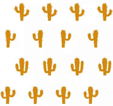 Wandtattoo pflanzen im stilisierten kaktusmuster - TenStickers