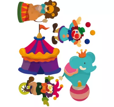 Zirkus Motive Aufkleber - TenStickers