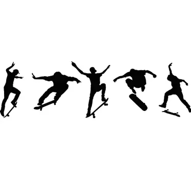 Wandtattoo Sport 5 skateboards - TenStickers