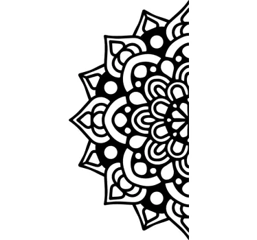 Wandtattoo Halbes mandala - TenStickers