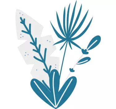 Wandtattoo pflanzen im stilisierten blattmuster - TenStickers