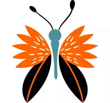 Wandtattoo schmetterling bunter akzent - TenStickers