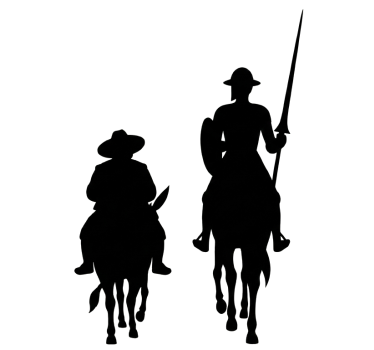 Autoaufkleber Don Quijote und Sancho Panza - TenStickers