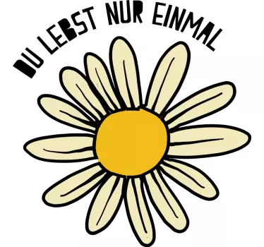 Wandtattoo zitat gänseblümchen spruch - TenStickers
