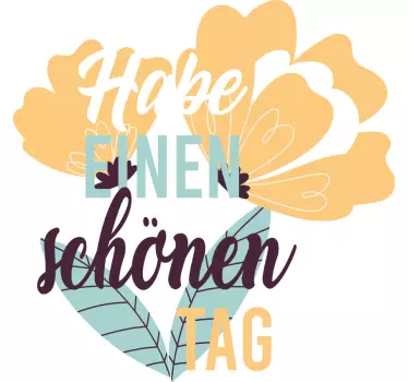 Wandspruch blumen und grüße - TenStickers