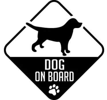 Dog on Board Autoaufkleber - TenStickers