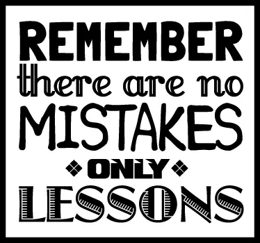 No Mistakes Aufkleber - TenStickers