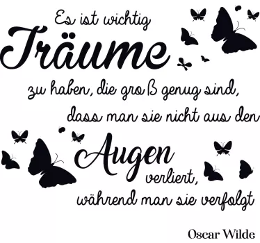 Sticker Zitat Verliere keine träume - TenStickers