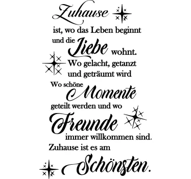 Sticker Zitat Heimatliebe momente - TenStickers