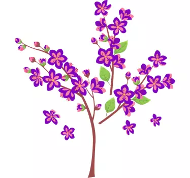 Wandtattoo blumen lebendige blumenranke - TenStickers