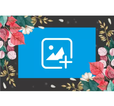 Wohnzimmer Wandtattoo Blumig und braun - TenStickers