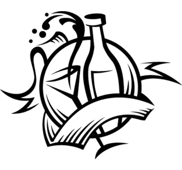 Sticker Getränke Wein Cocktail - TenStickers