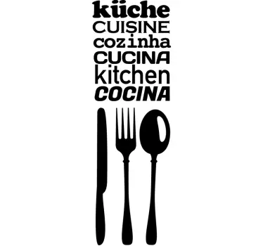 Küche Text Aufkleber - TenStickers