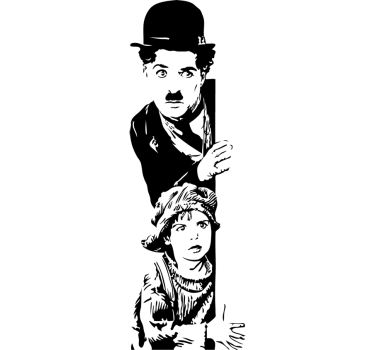 Kino Sticker vinilo decorativo chaplin el chico - TenStickers