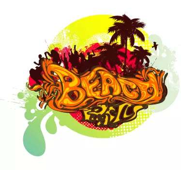 Wandtattoo Beach Party - TenStickers