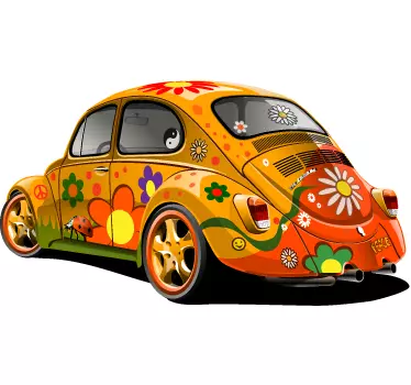 Hippie Käfer Aufkleber - TenStickers