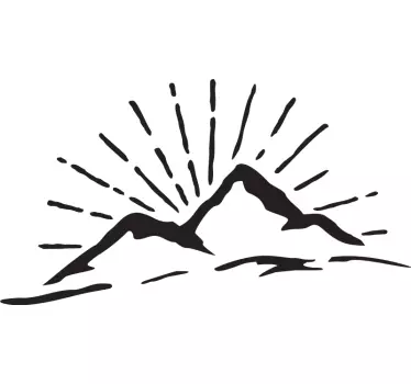Sticker Natur Glatte bergsilhouette - TenStickers