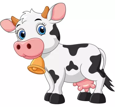 Wandtattoo Waldtier Glückliche cartoon-kuh - TenStickers