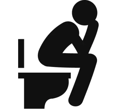 WC Aufkleber Sitzen - TenStickers