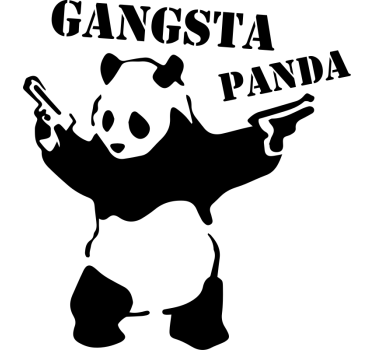 Aufkleber Auto Gangsta-panda - TenStickers