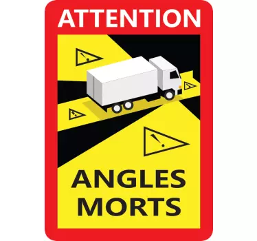 Aufkleber Aufmerksamkeit blinder flecken auf französisch - TenStickers