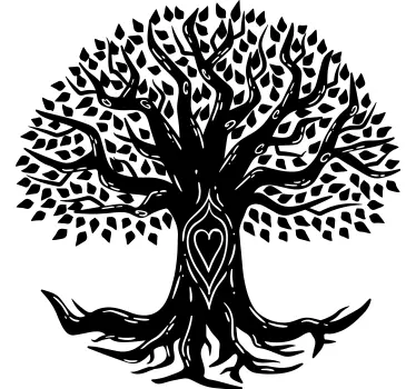 Wandtattoo pflanzen dekorative baum-silhouette - TenStickers