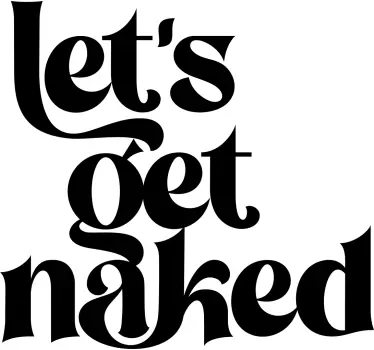 Wandtattoo Bad eleganter text mach dich nackt - TenStickers