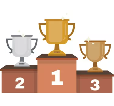 Olympisches Podium Aufkleber - TenStickers
