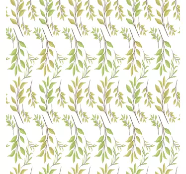 Klebefolie für Möbel Aquarell grüne blätter Design - TenStickers