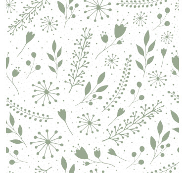 Grünes Blumenmuster Möbelfolie - TenStickers