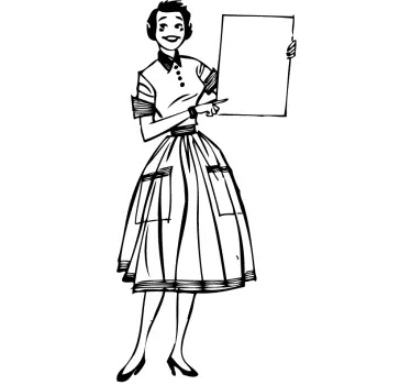 Wandtattoo Pin up Lehrerin - TenStickers