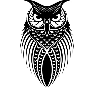 Vogel Sticker Silhouette schwarze eule - TenStickers