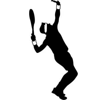 Tennisspieler beim Aufschlag Aufkleber - TenStickers