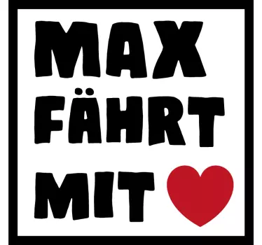 Baby Autoaufkleber Reist mit uns mit Namen - TenStickers