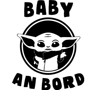 Baby Autoaufkleber Süß yoda - TenStickers