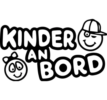 Baby Autoaufkleber Einfarbige glückliche kinderzeichnung - TenStickers