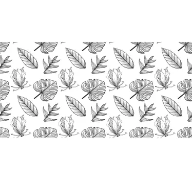 Wandtattoo pflanzen mit blättermustern - TenStickers