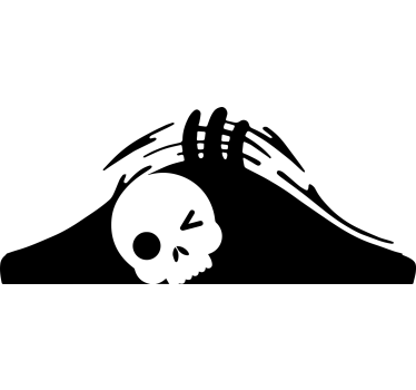 Autoaufkleber gruselige schädelwelle - TenStickers