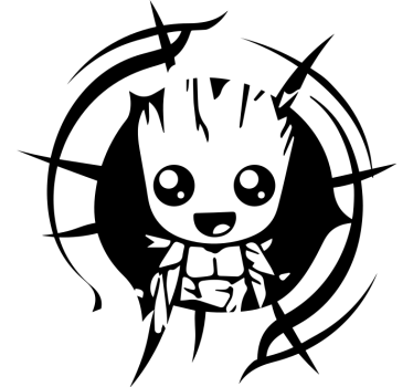 Glücklicher Baby Groot Autoaufkleber - TenStickers