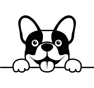 Autoaufkleber verspielter französischer bulldogge - TenStickers